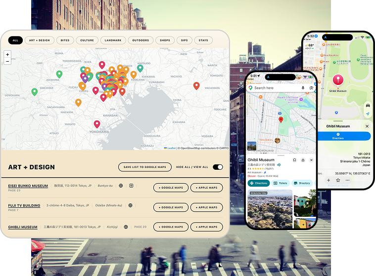 City Maps Showing Locations