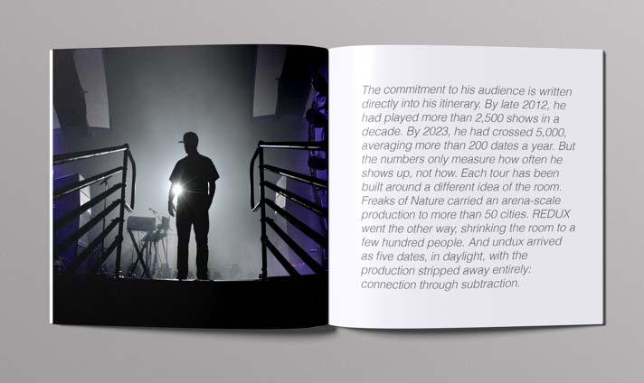 Inside DON'T CHASE CROWNS — tour chapter spread 4